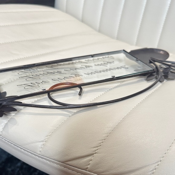 Sunflower Metal Art with Inspirational Quote Live Laugh Love 24" x 7" NWOT Glass - Picture 7 of 9